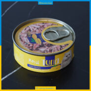 کنسرو نچرال مخصوص گربه رویال - مرغ و ماهی تن و انبه - 100 گرمی