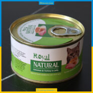 کنسرو نچرال مخصوص گربه رویال - مرغ و بوقلمون در ژله - 220 گرمی